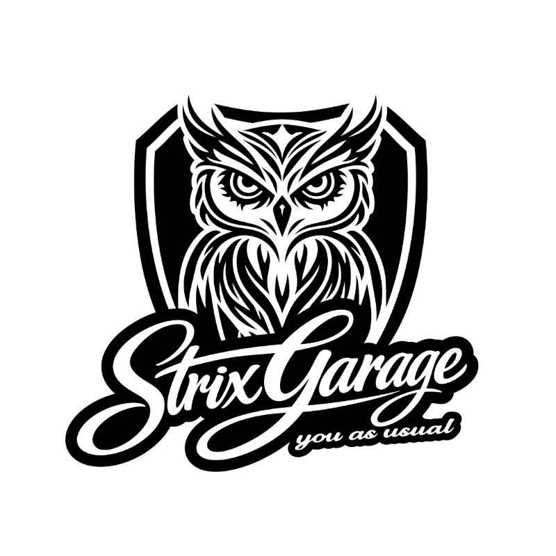 STRIX GARAGE フクロウロゴステッカー【white】