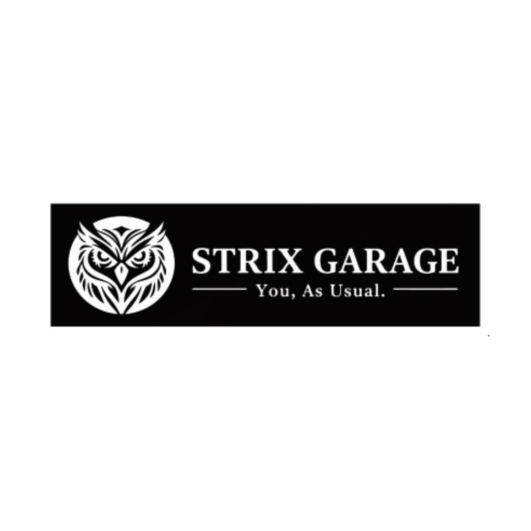 STRIX GARAGE　フクロウロゴステッカー【Black】